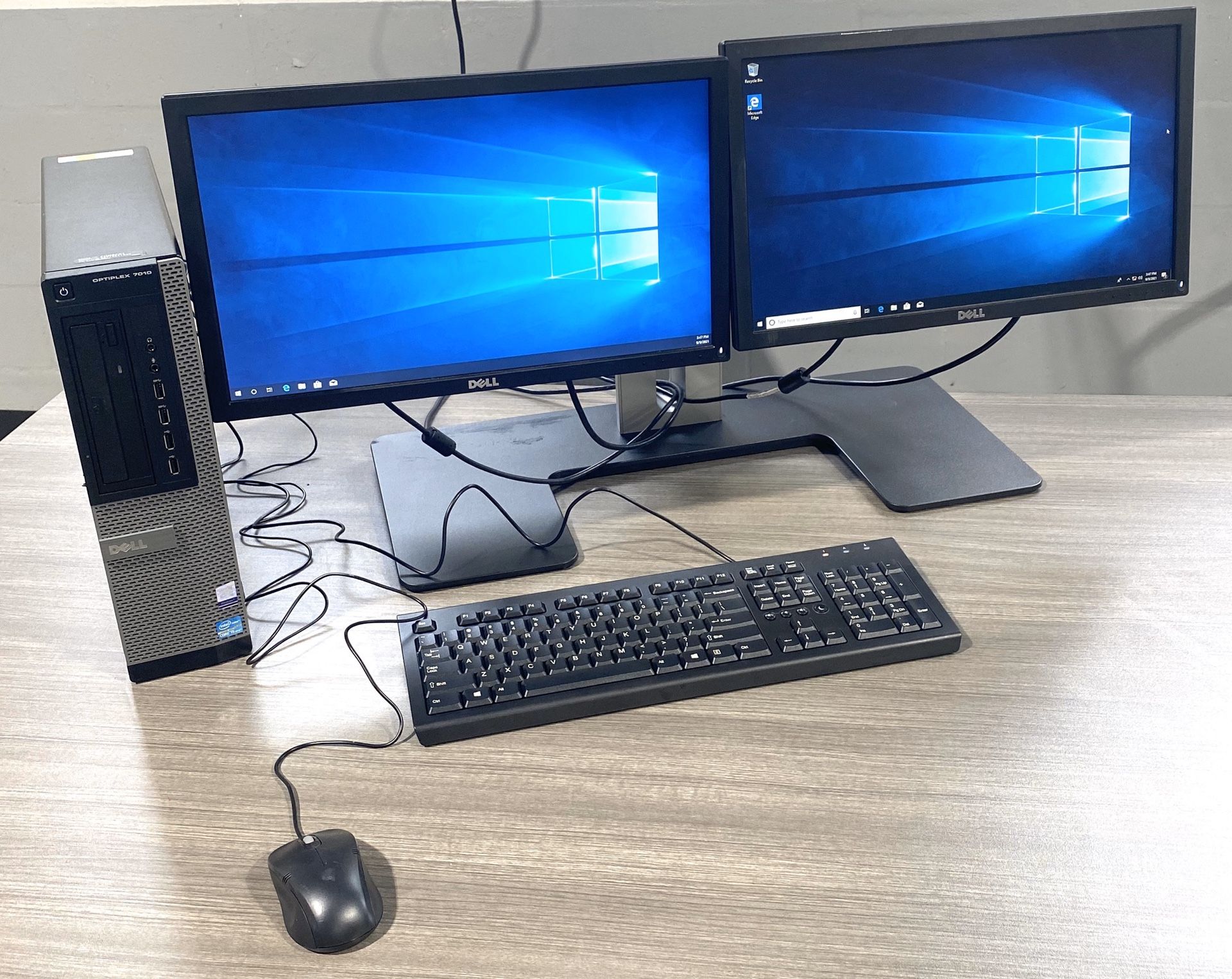 Dell Optiplex 7010 Dual Monitor Computer