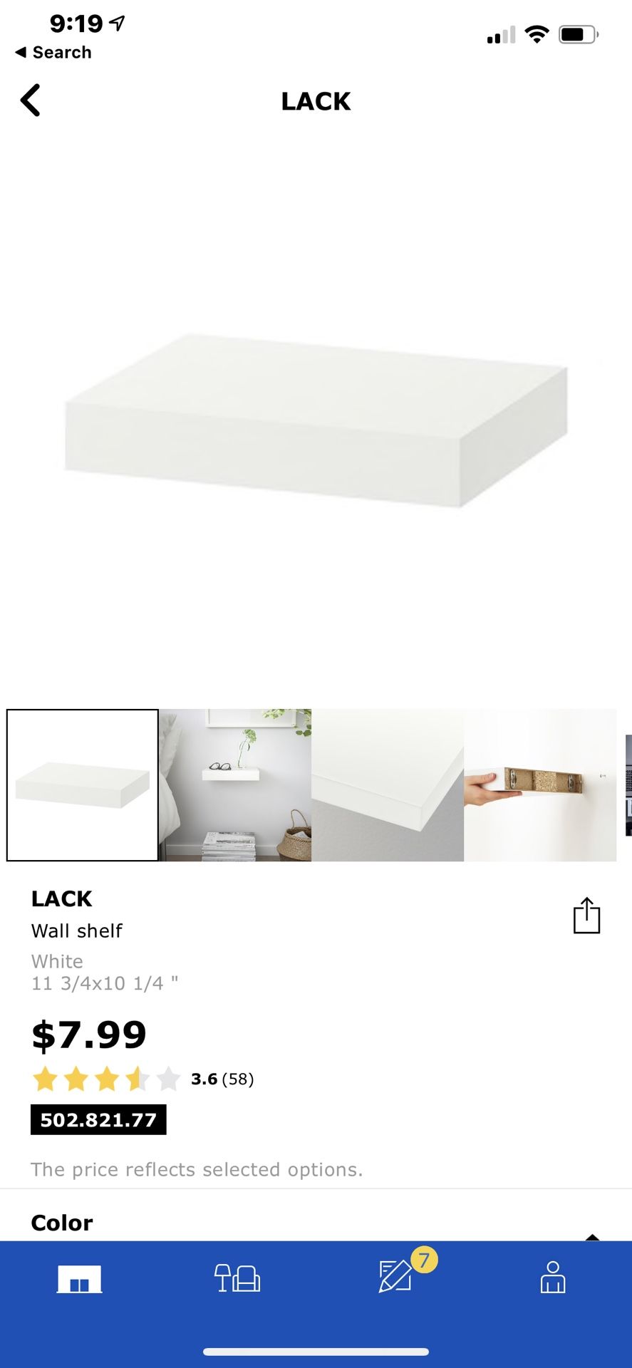 6 WHITE IKEA Shelves - barely used