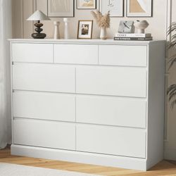 White dresser assembled ensamblado