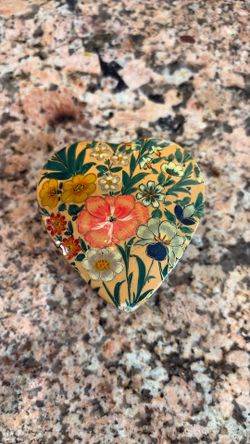 Carol Sax Indian Trinket Box-Floral Design
