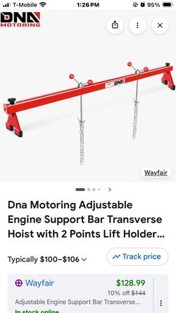 DNA Motoring Adjustable Engine Support Bar