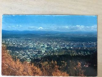 Vtg 1950s NPR North Coast Ltd Mirro-Krome Portland Mt Hood Postcard