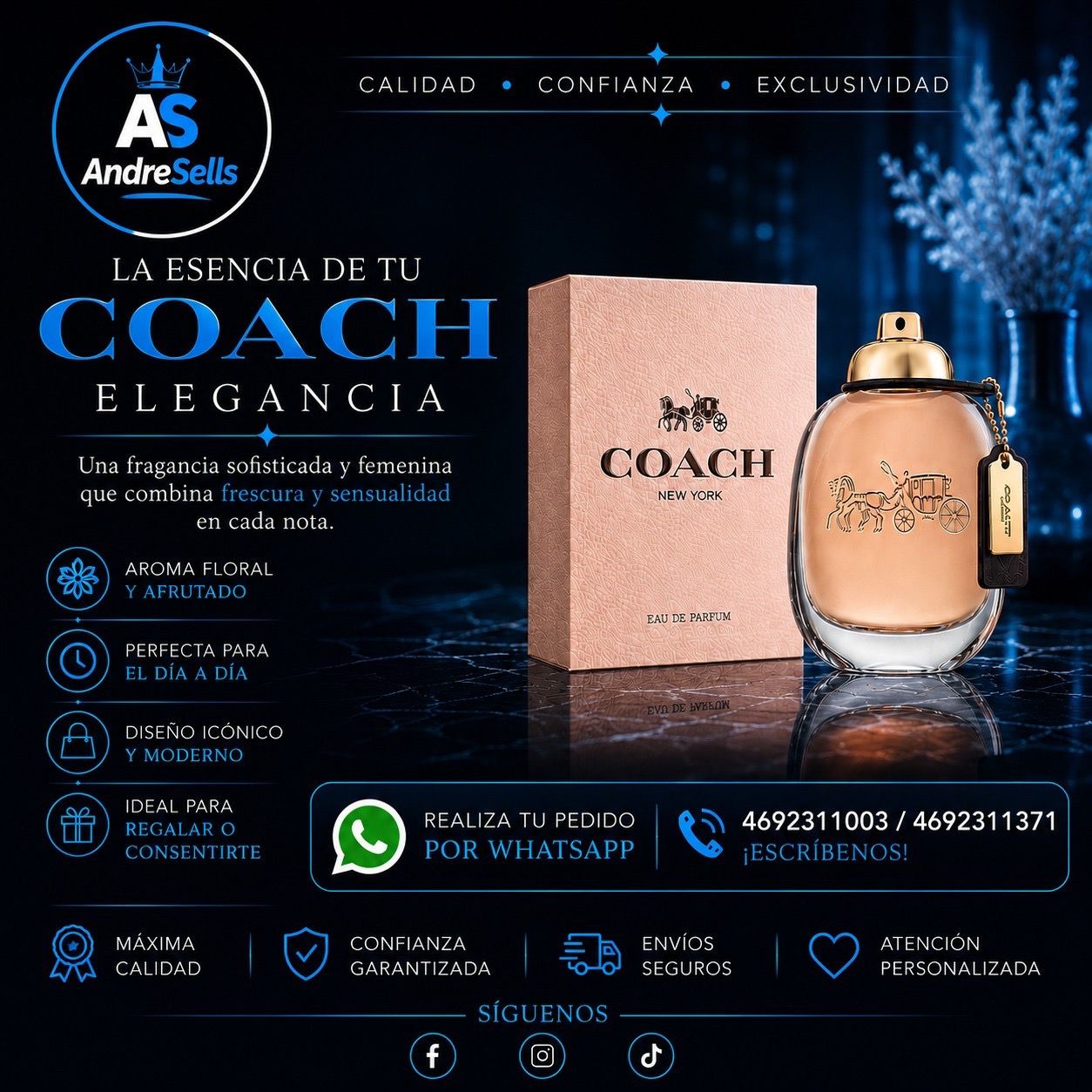 Perfumes para hombre y mujer.