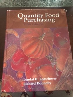 Quantity food purchasing fifth edition
