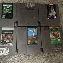 Six Nintendo NES Games 