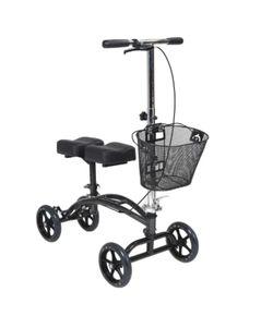 NEW Drive Medical Adjustable Height Steerable Knee Walker Knee Scooter Leg Walker Crutch Alternative, Dual Pad with Basket and Hand Brake 350 Pound We