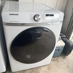 Samsung 7.5 cu. front load dryer with steam sanitize+, sensor dry technology, smart home connectivity