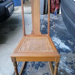 Old Wicker Childs Rocking Chair 