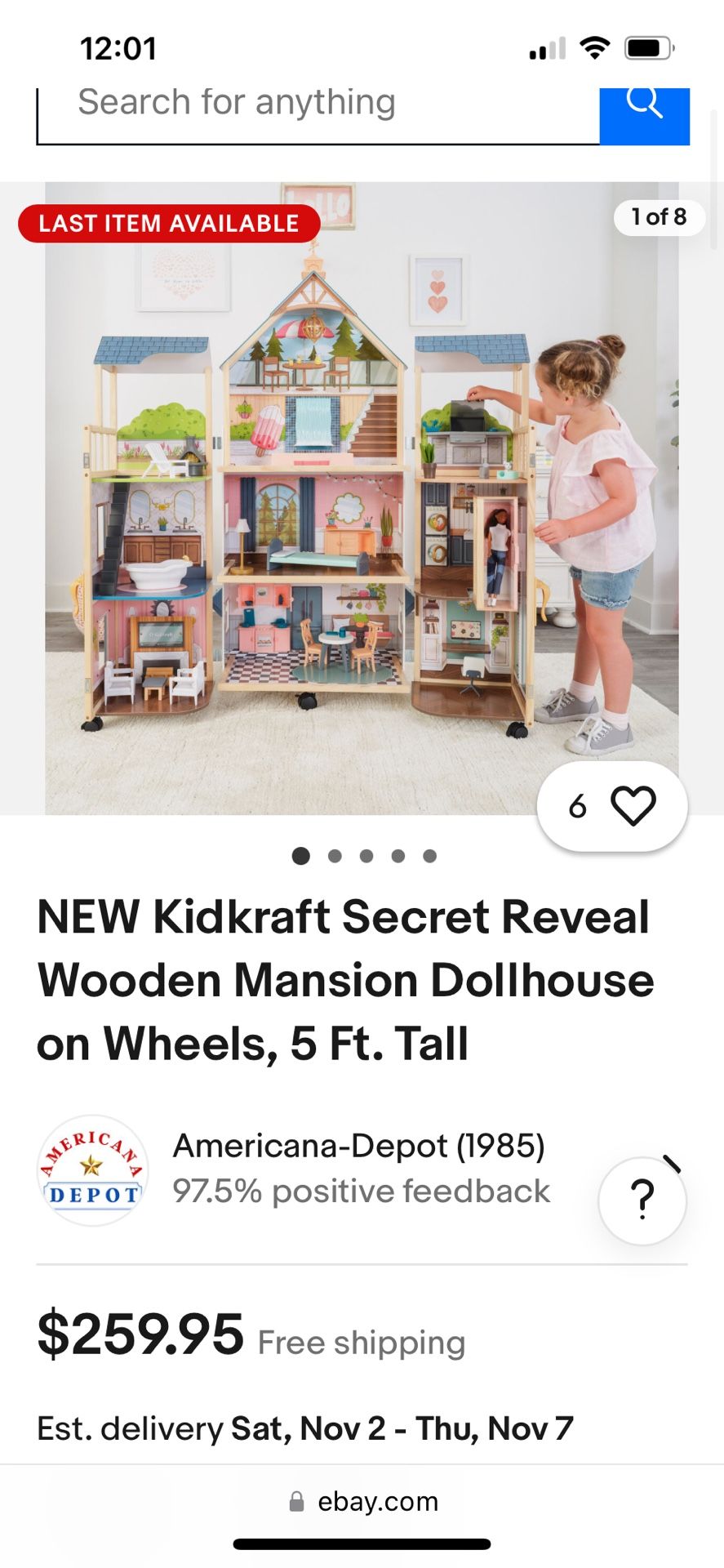 KidKraft Secret Reveal Wooden Mansion Dollhouse