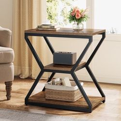 Tribesigns Height Adjustable C Table with Wheels Mobile Couch Snack Side Table with Tiltable Drawing Board Sofa Bedside Laptop Stand C Shaped TV Tray 