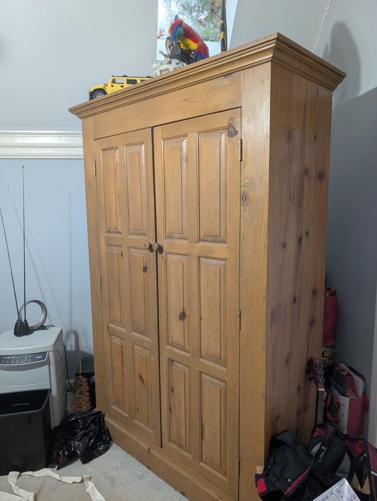 wood armoire