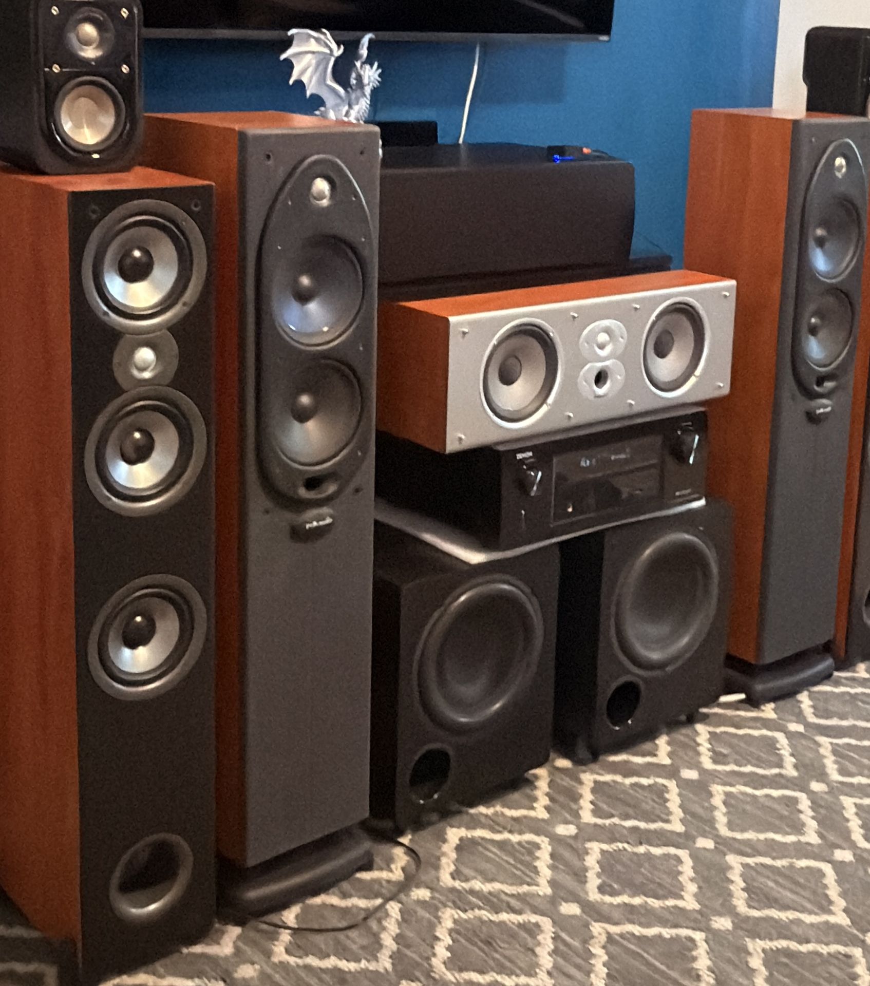 Complete polk + DENON AVR-X3000 7.2 chann