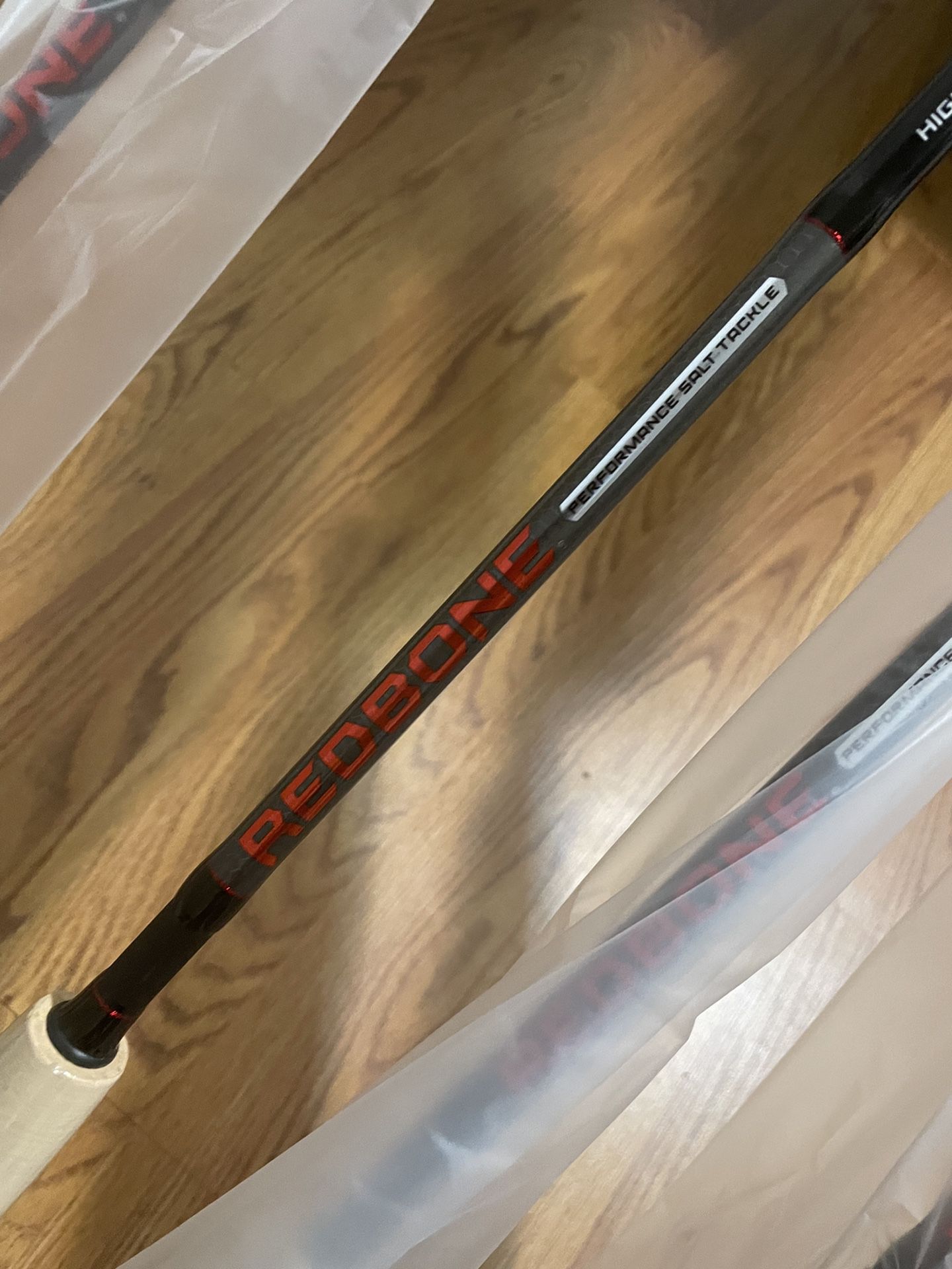 Red Bone Spinning Fishing rods NEW 7’