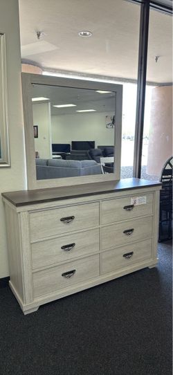 Dresser and mirror