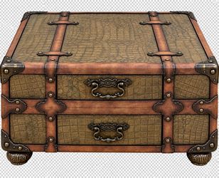 Vintage-Style Trunk Storage Chest with Drawers