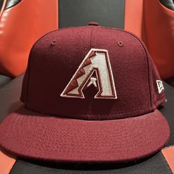 Men's Arizona Diamondbacks New Era Red White Logo 59FIFTY Fitted Hat