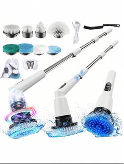8 in 1 electric spin scrubber