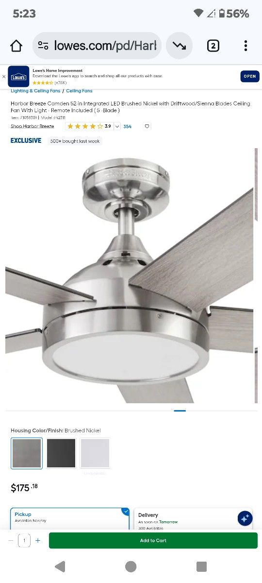 Harbor Breeze Ceiling Fan