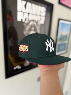 Brand New Green Yankees Hat With Red Underbrim