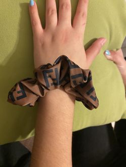 Custom hair scrunchie fendi
