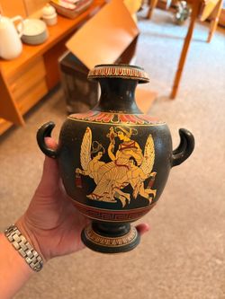 Greek Style Ceramic Decorative Vase with Handles