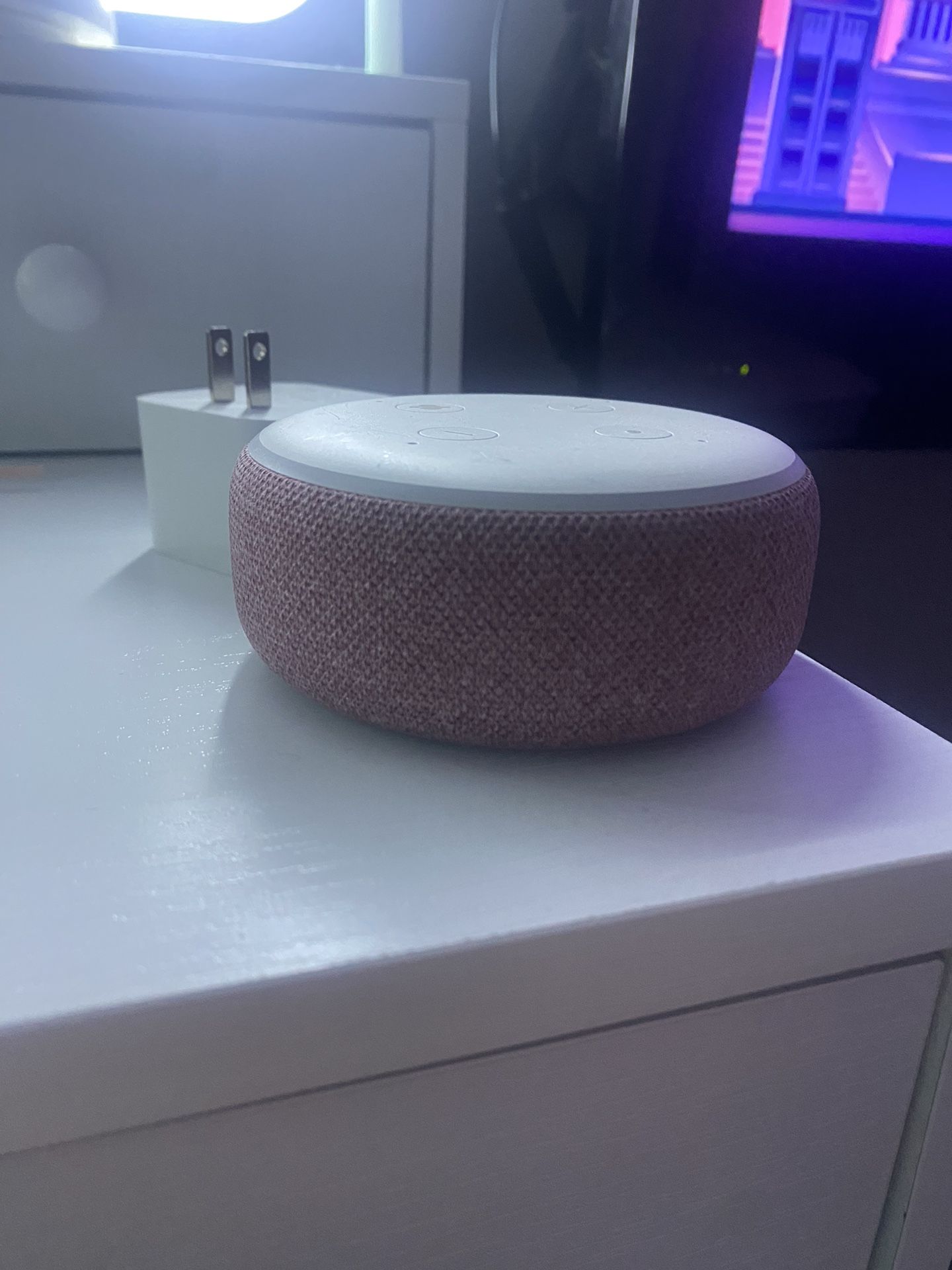 Pink Amazon Eco Dot 