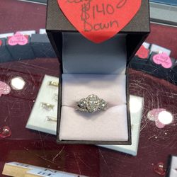 14k Diamond Wedding Set