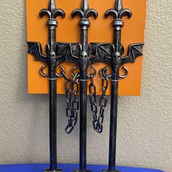 New, Halloween, Yard Fence, Dungeon, Chains, Bats, Outdoor Decorations
