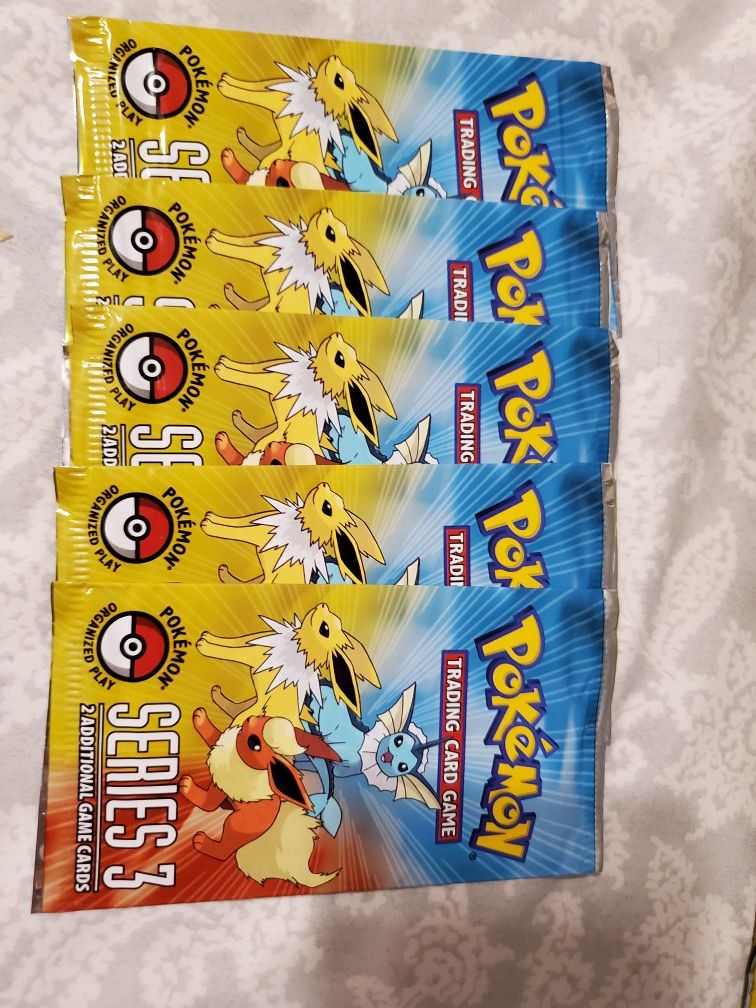 Pokemon Pop Series 3 Booster Packs sealed x5