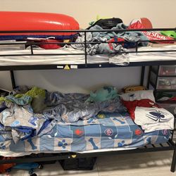 Metal Twin Over Twin Bunk Bed 