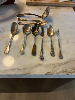 Antique Silver-Plate Flatware Mixed Lot