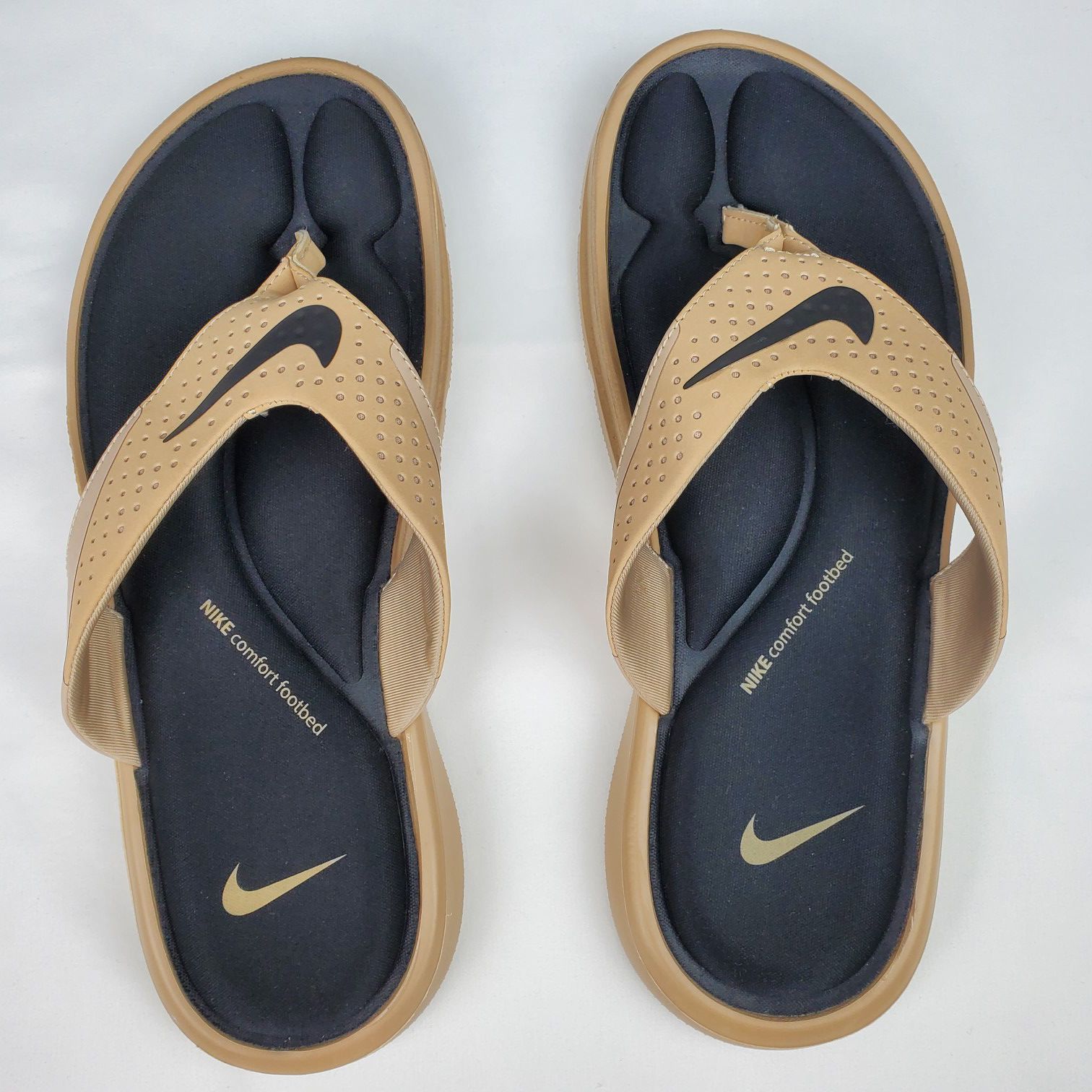 Nike Comfort Footbed Women's Sandals Size 9 US Flops Color Beige Thongs for Sale in Houston, - OfferUp