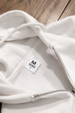 White Zip-Up Hoodie Size Medium