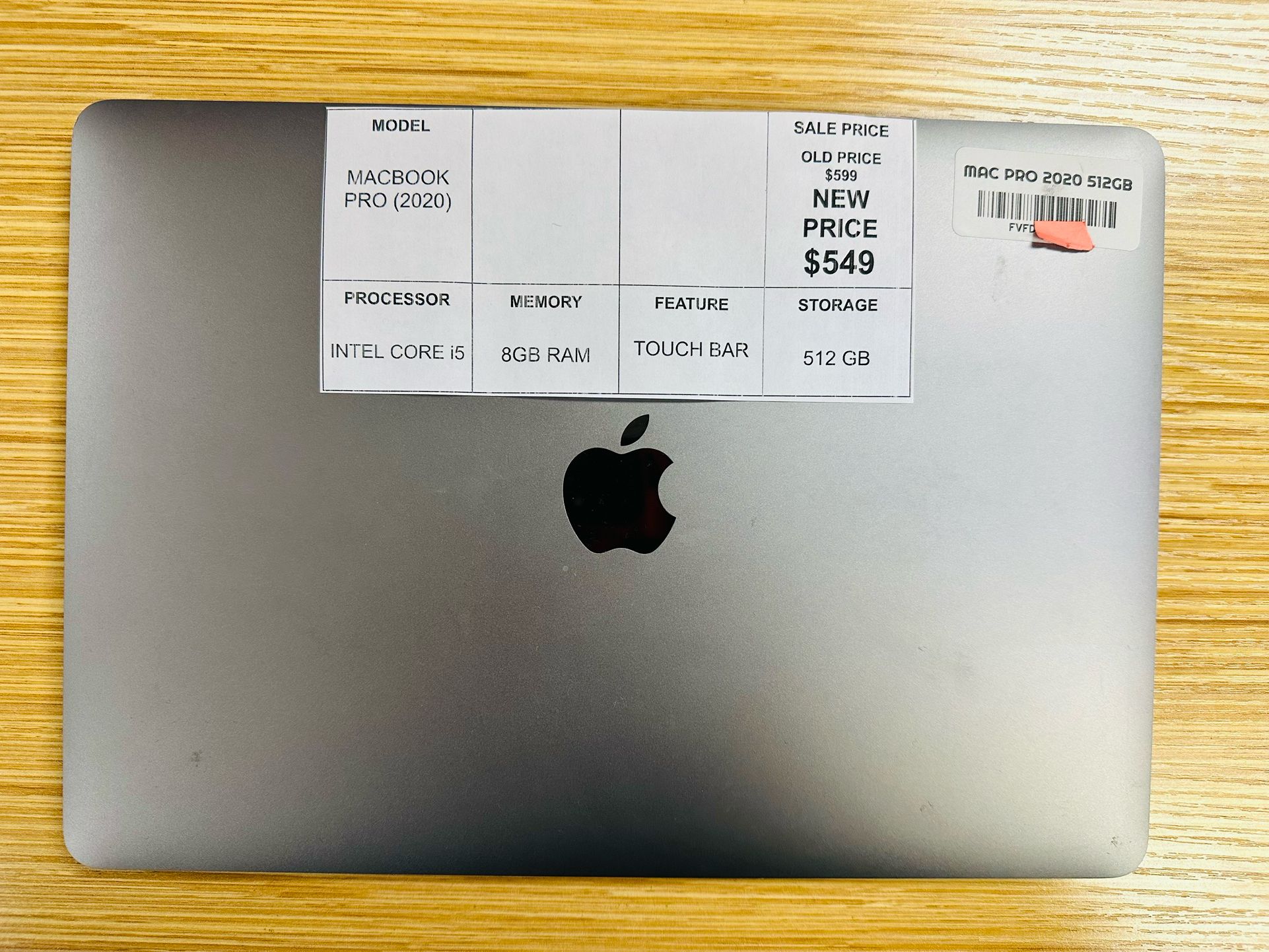 ON SALE MACBOOK PRO 2020 INTEL CORE i5 TOUCH BAR