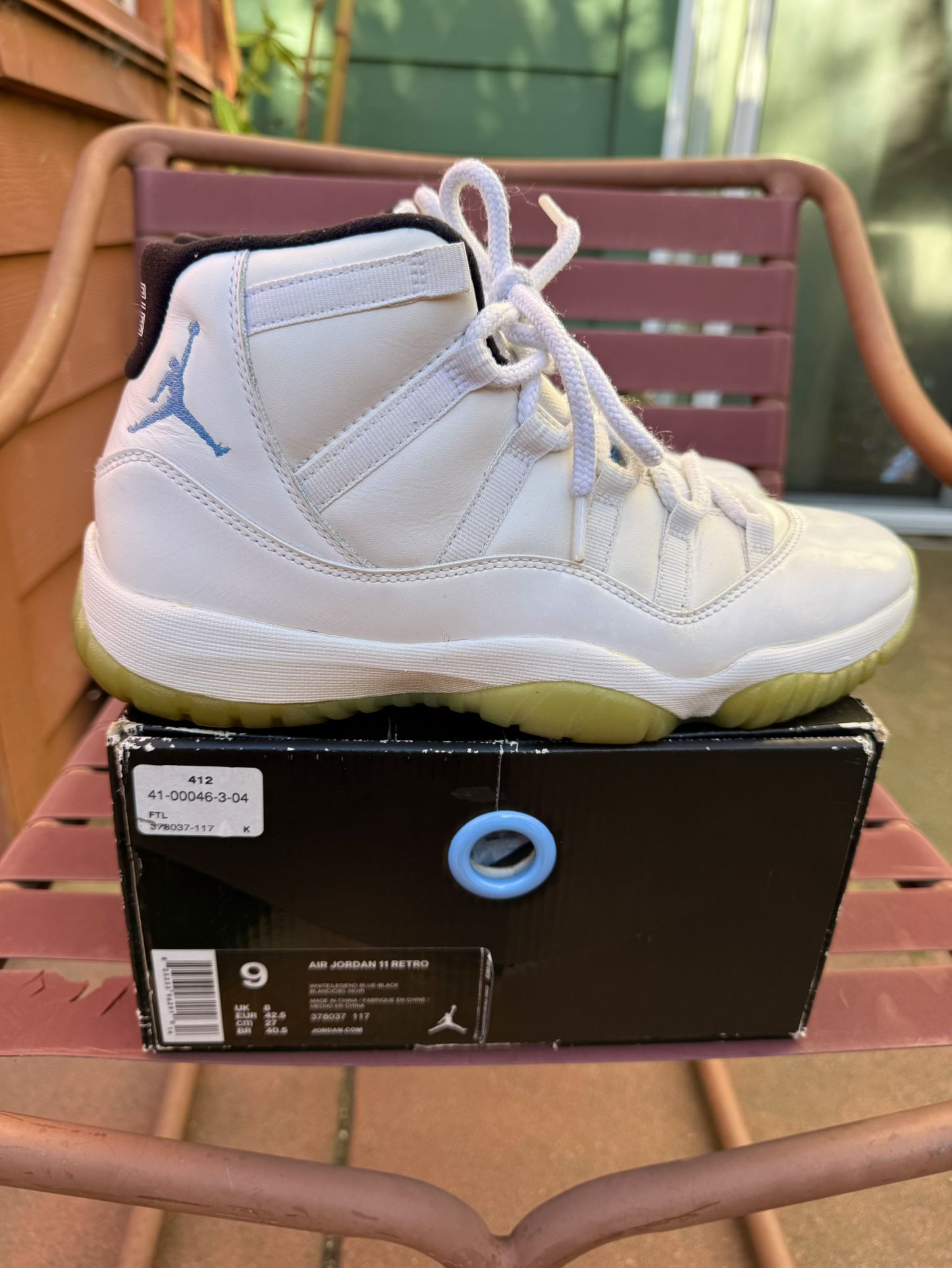 Jordan Retro 11 Legend Blue Sz 9 USED 2014