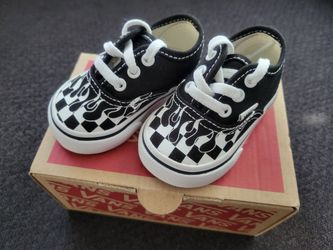 Size 2.0 - VANS Authentic Checker Flame 2018 - Rare