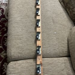 Mop Broom Holder Wall Mounted, Cleaning Tools Rack Hanger with 6 Hooks, Garage Organizer for Closet Kitchen Garden Garage Basement 