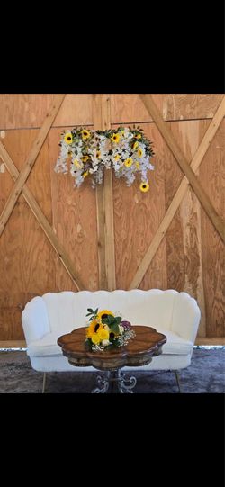 white loveseat couch