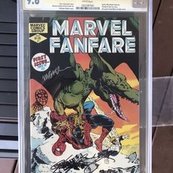Marvel Fanfare #1 (1982) CGC 9.6 — Signed & Sketched by Micheal Golden & Claremont