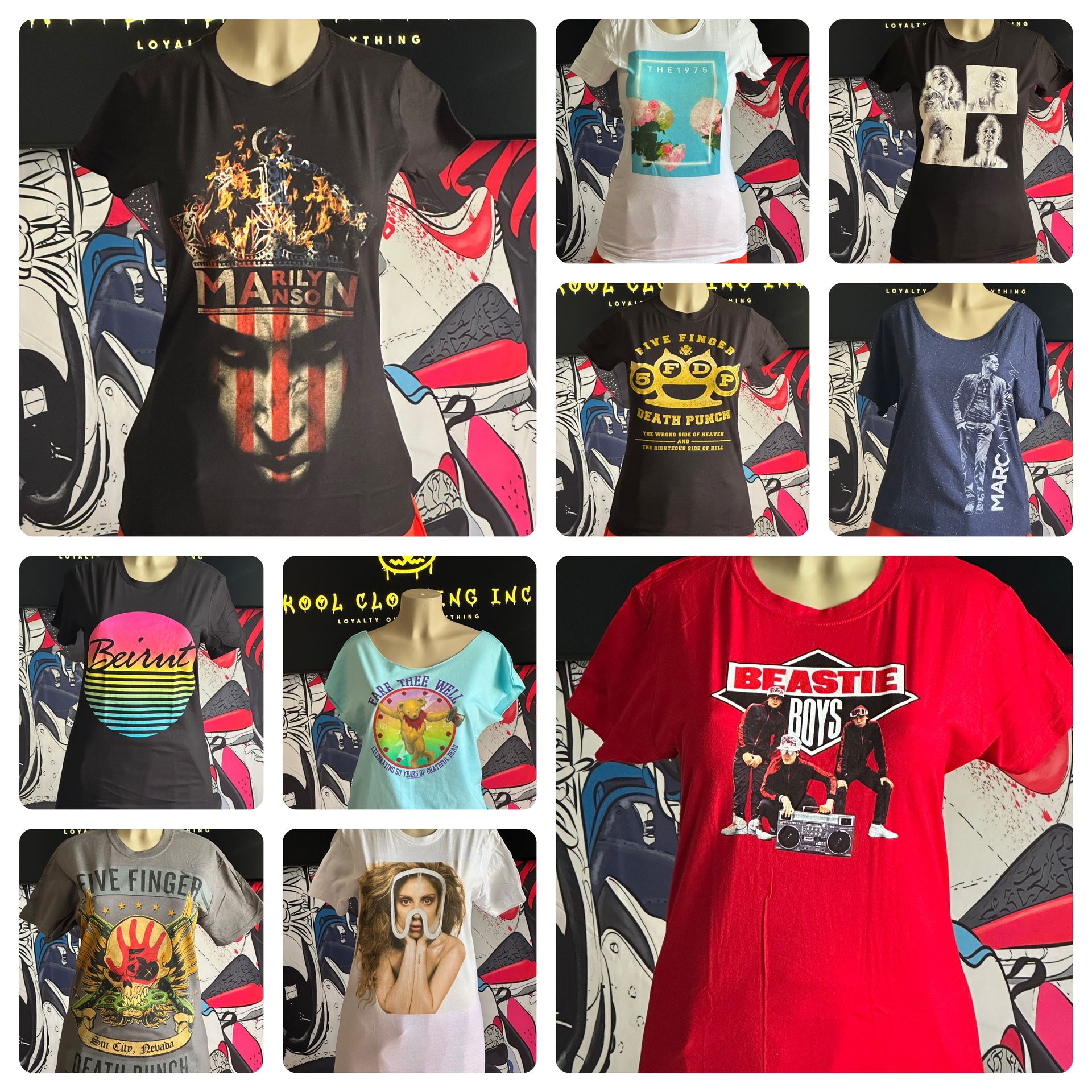 Women’s Graphic Rock Band T-Shirts