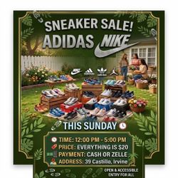 Moving Sneaker Sale - Nike, Adidas - Everything $20