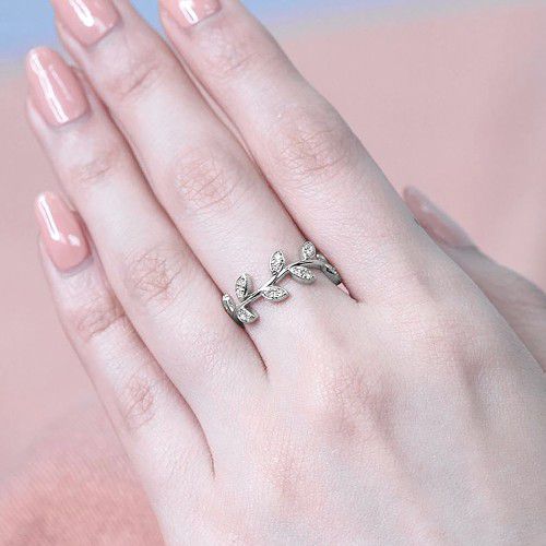 "Party Beautiful Leaf Around Korean Fashion Ring for Women, PD873
 
