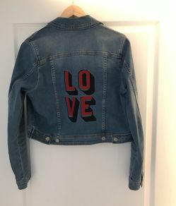 Seraphine maternity cropped jean jacket