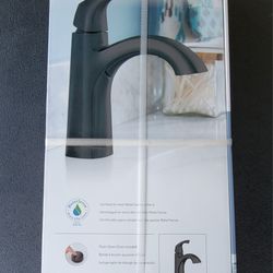 Moen Lindor 84505BL Matte Black Bathroom Sink Faucet New Not-Opened In Box