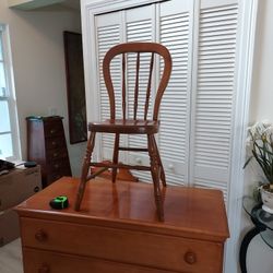 Solid Wood Desk Chair Located  In Palm Beach  Gardens 
