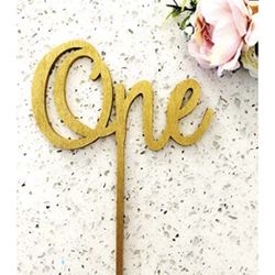 Cake Topper One Year Old One Cake Topper -Rustic Wood Cake Topper First Birthday Cake Topper - 1st Birthday - Smash Cake Topper - Birthday Decor - 1st