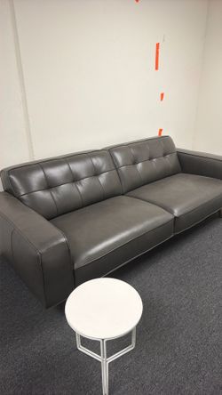 Leather sofa couch
