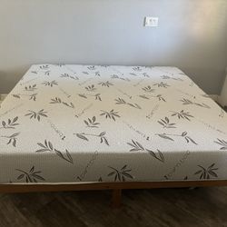 King Bed Frame with Mattress 