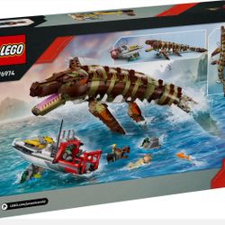 Lego Brick-Built Mosasaurus Boat Mission