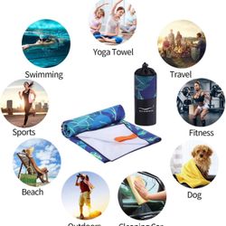 CHARS Microfiber Quick Drying Beach Towel 